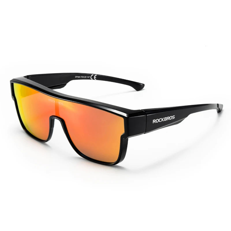 ROCKBROS Polarized Cycling Glasses UV400 Myopia Dual Wear Sunglasses