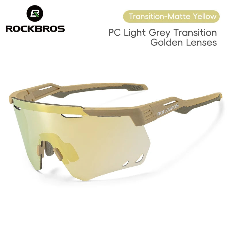 ROCKBROS Photochromic Cycling Glasses UV400 MTB Road