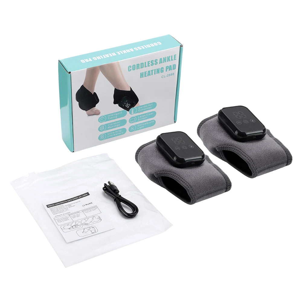 Hailicare Electric Ankle Massager With Vibration And Hot Compress
