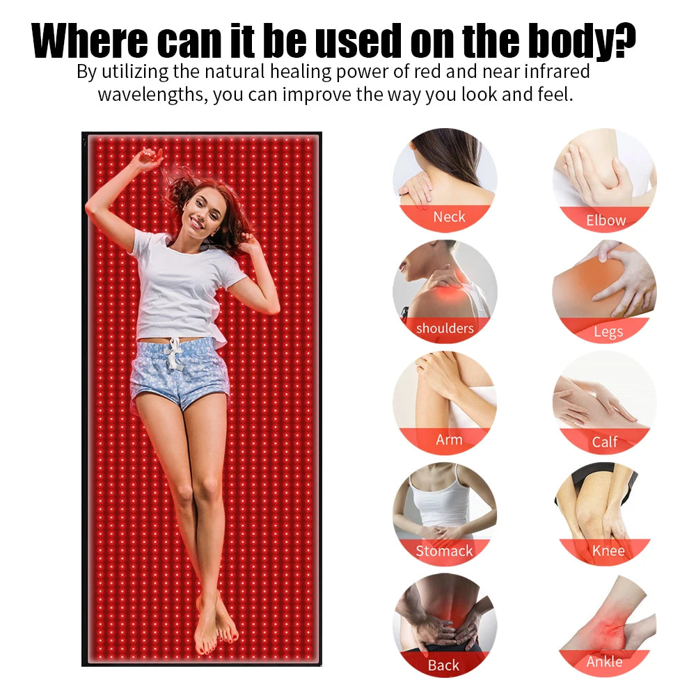 Full Body Infrared LED Light Therapy Mat Pain Relief