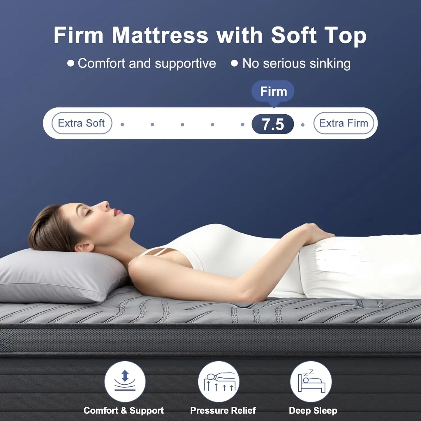 Gel Memory Foam Mattress With Ice Silk Cooling Top