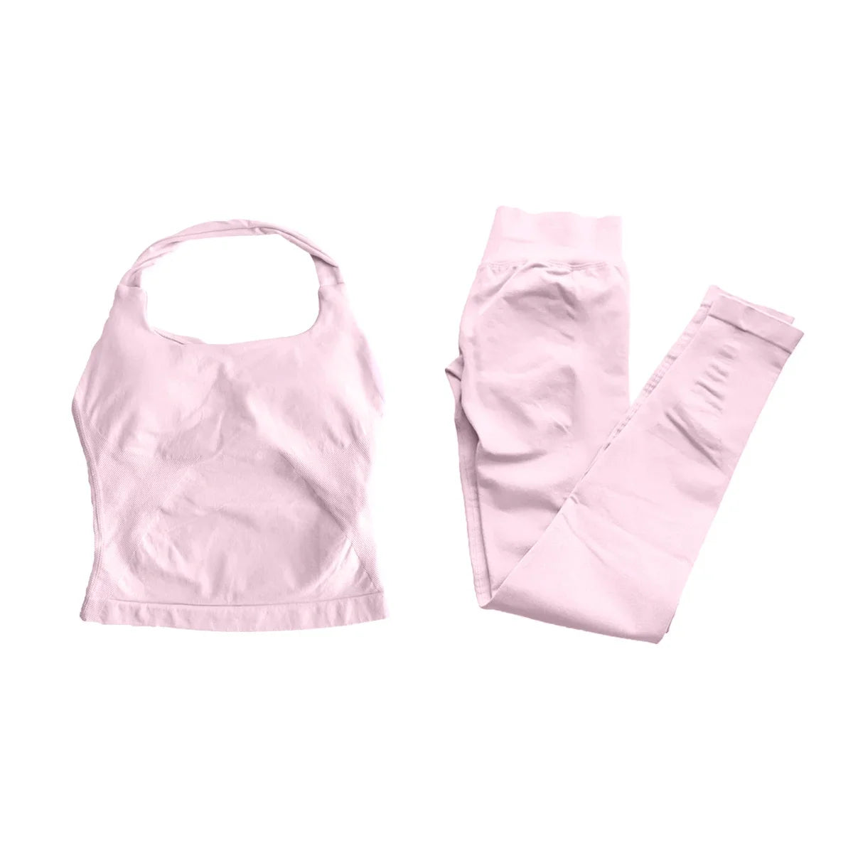 Impact Fitness Halter Top Set With High Waist Leggings