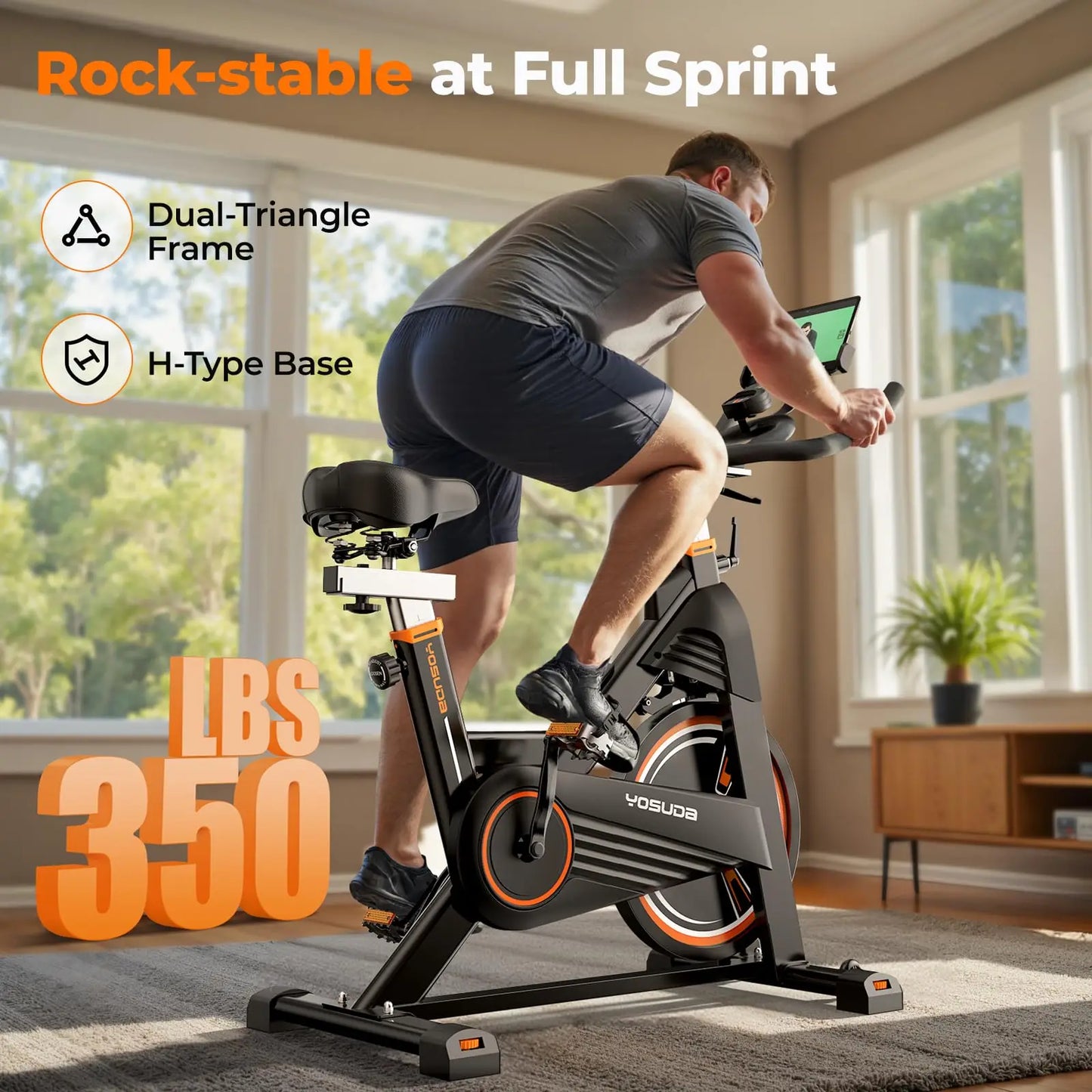 YOSUDA Pro Magnetic Exercise Bike With Comfortable Seat Cushion