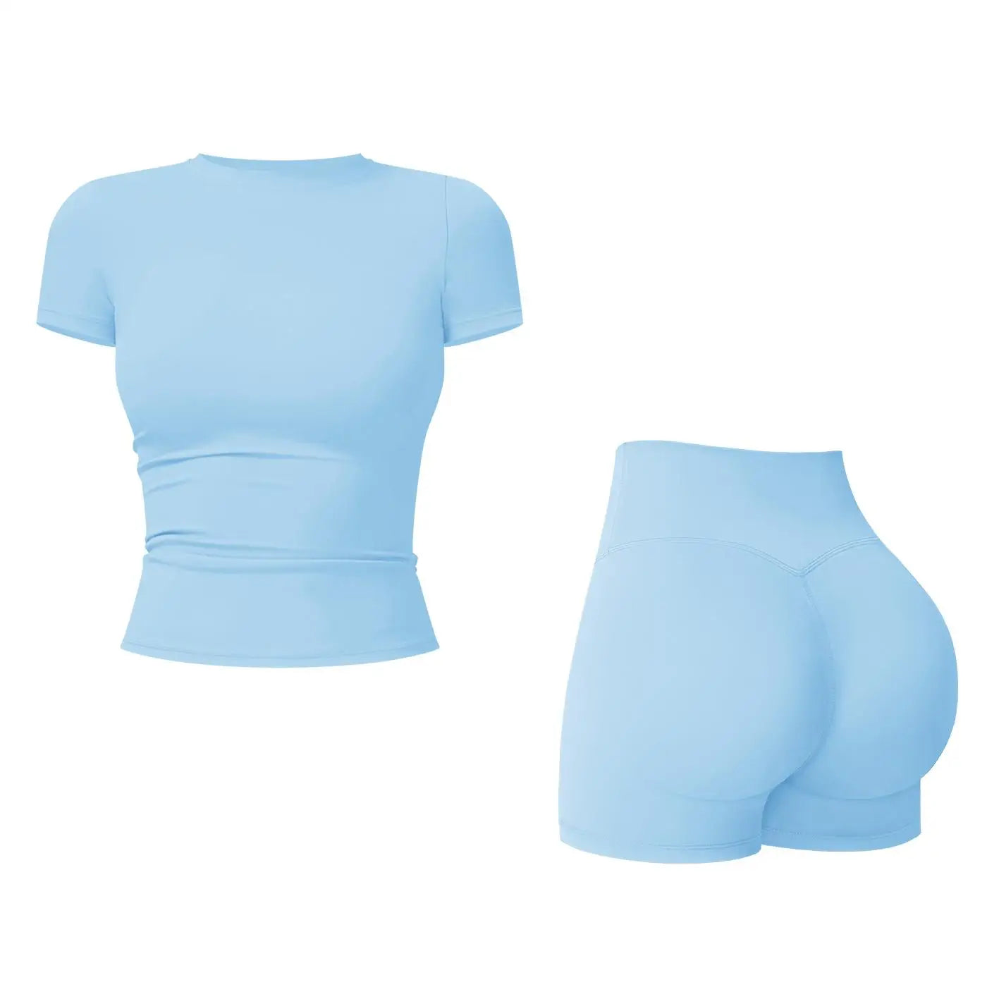Tenwolf Womens Two Piece Yoga Set Boat Neck Backless Tank