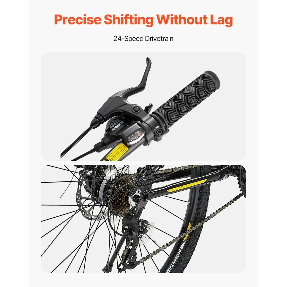 Mountain Bike Dual Suspension With 24 Speed Aluminum Frame