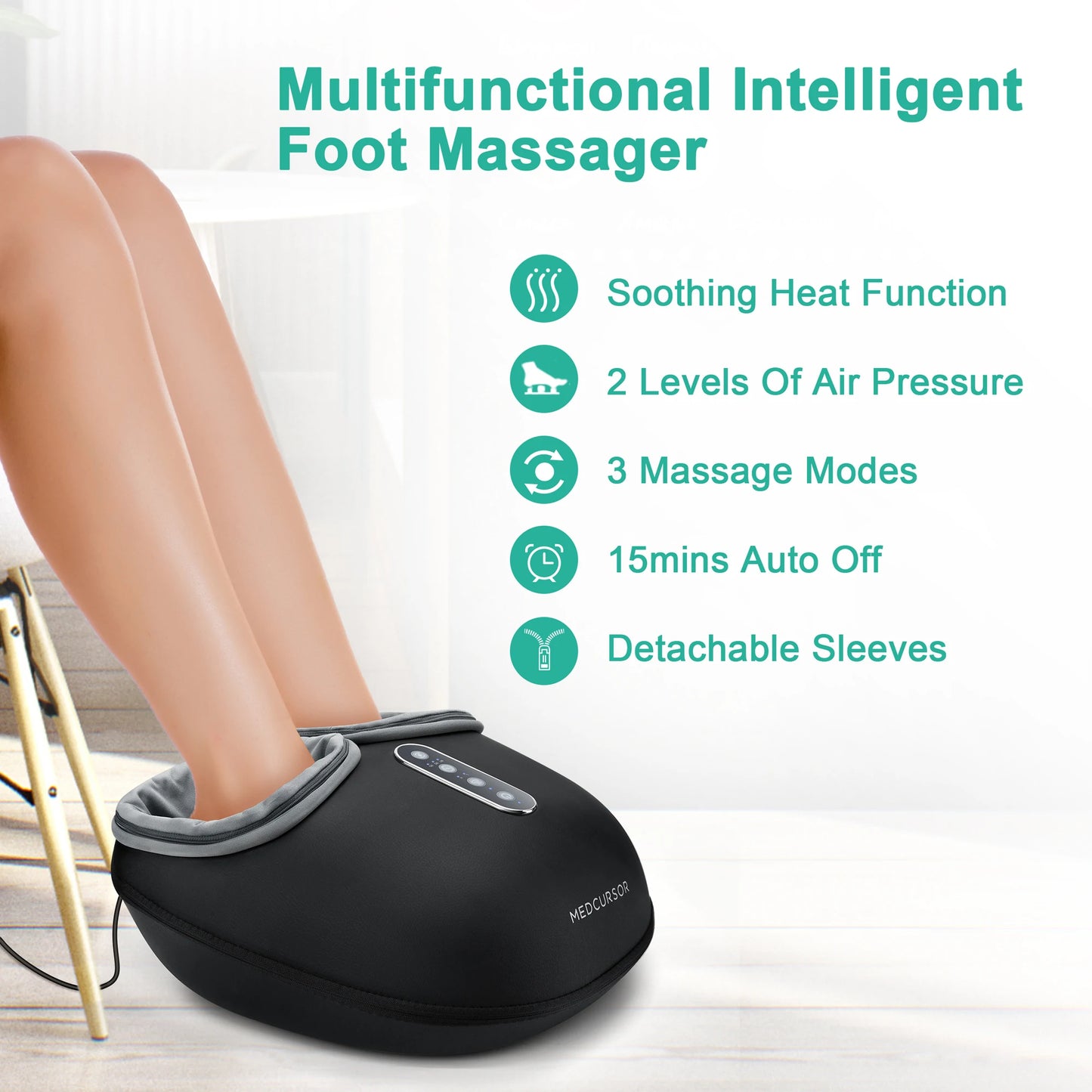 Medcursor Shiatsu Foot Massager With Heat Therapy For Relief