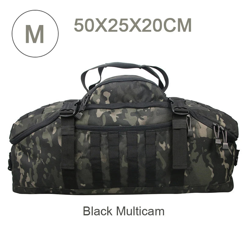 LQARMY 3 Way Duffle Bag Travel Backpack Crossbody Handbag