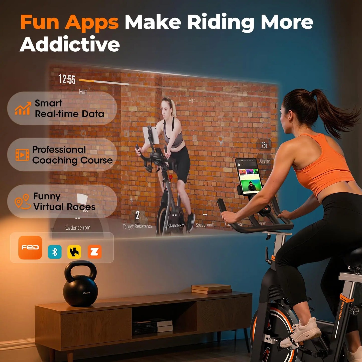 YOSUDA Pro Magnetic Exercise Bike With Comfortable Seat Cushion
