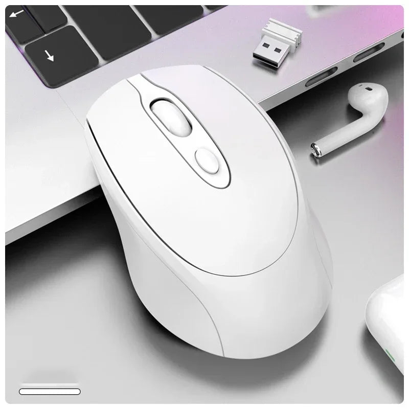 Wireless Rechargeable Bluetooth 2.4G Silent Mouse For PC MacBook Tablet