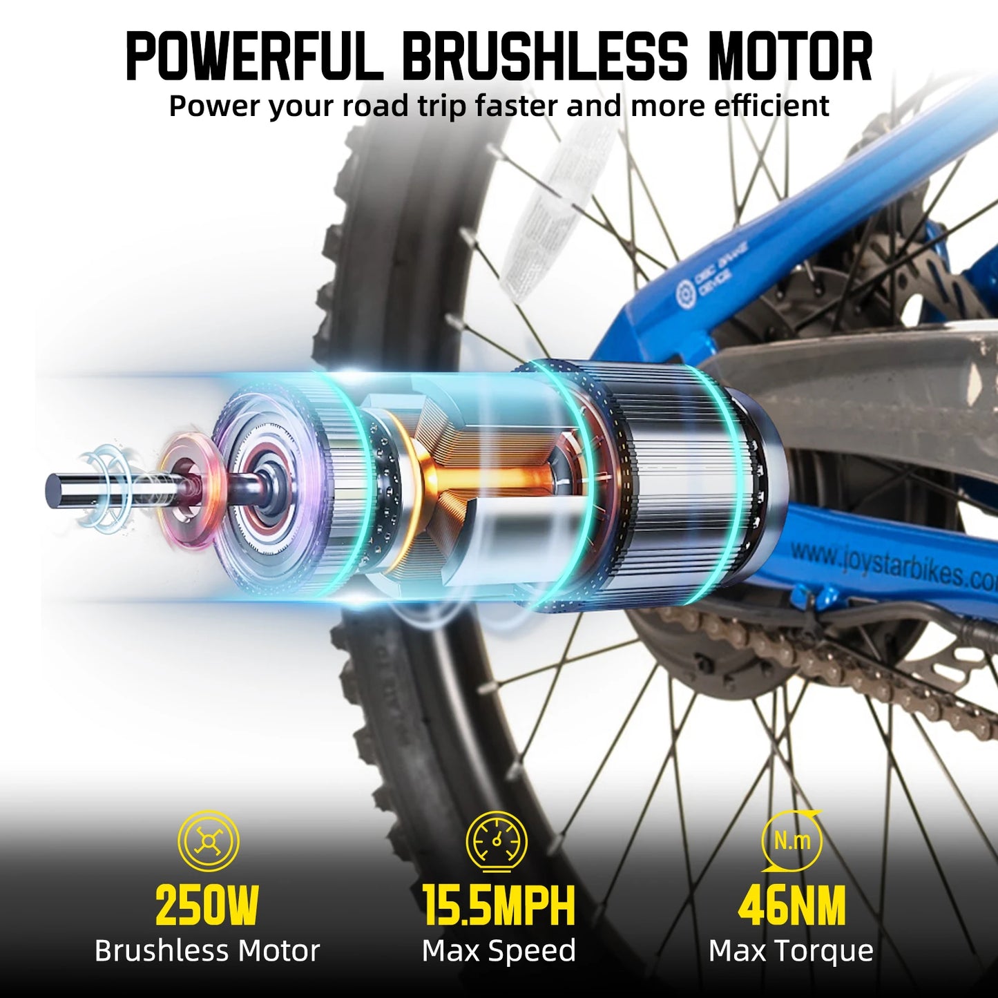 Joystar Electric Bike For Kids 250W Mountain Bicycle