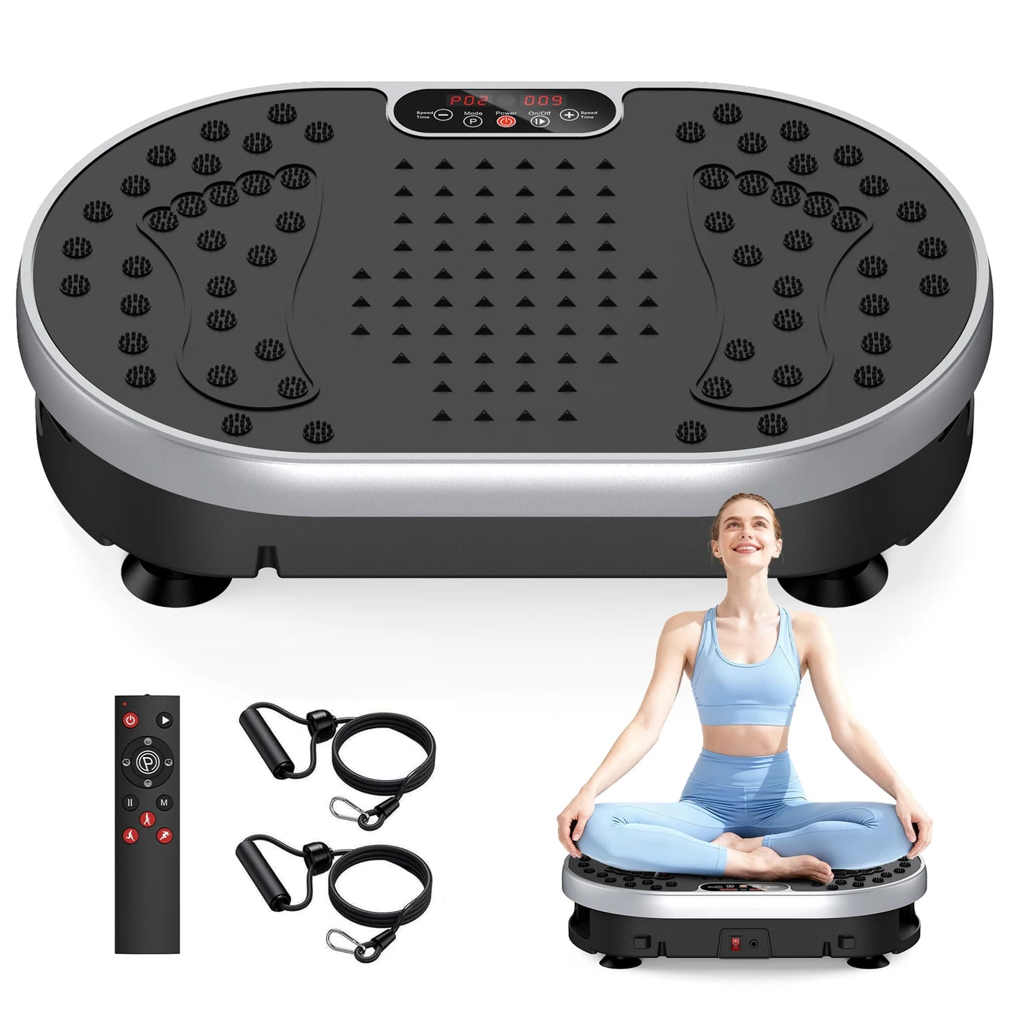 HTM Vibration Plate Exercise Machine With 120 Speeds 9 Presets