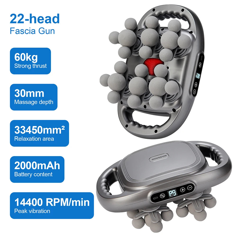 Foreverlily 22-Head Fascia Gun High-Frequency Massager