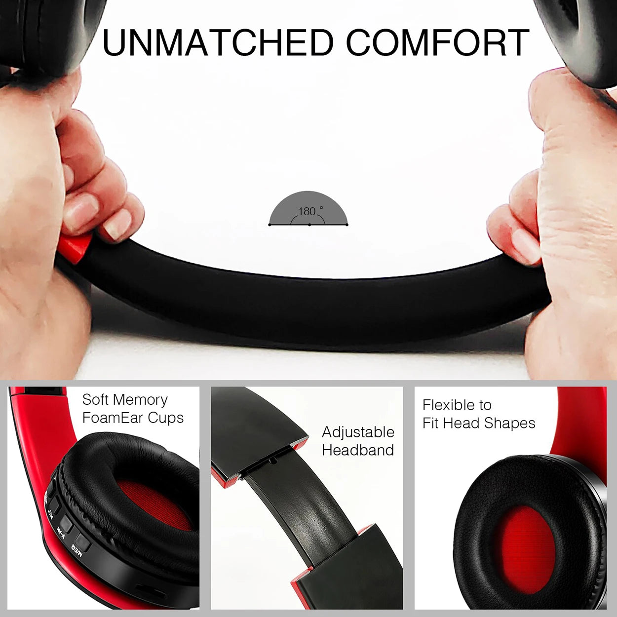 CATASSU Active Noise Canceling Wireless Bluetooth Headset with Mic