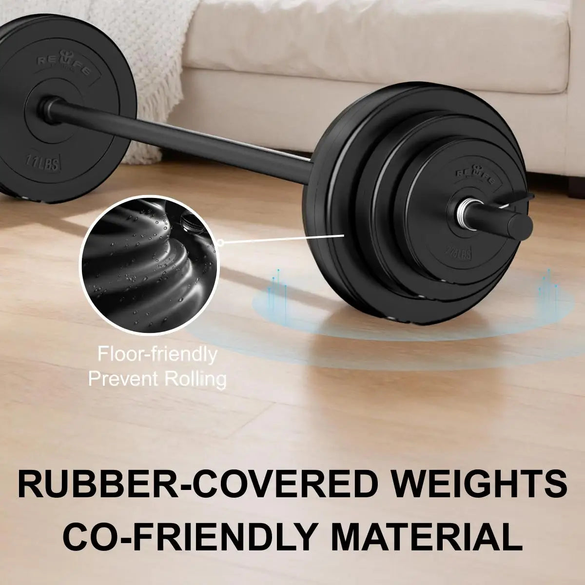 Adjustable Barbell Set 45 Lb Weight Bar For Strength Training