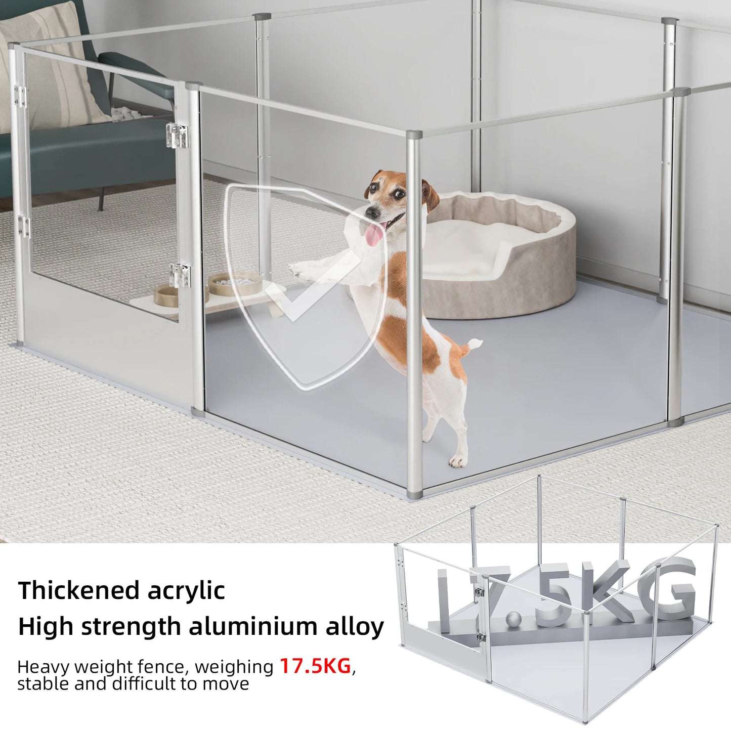 Bingopaw Acrylic Dog Playpen With Waterproof Whelping Pad