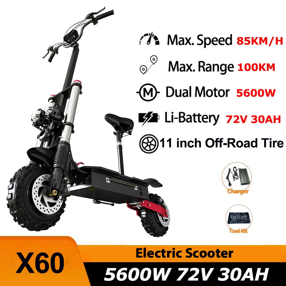 Jueshuai 6000W Dual Motor Electric Scooter For Adults