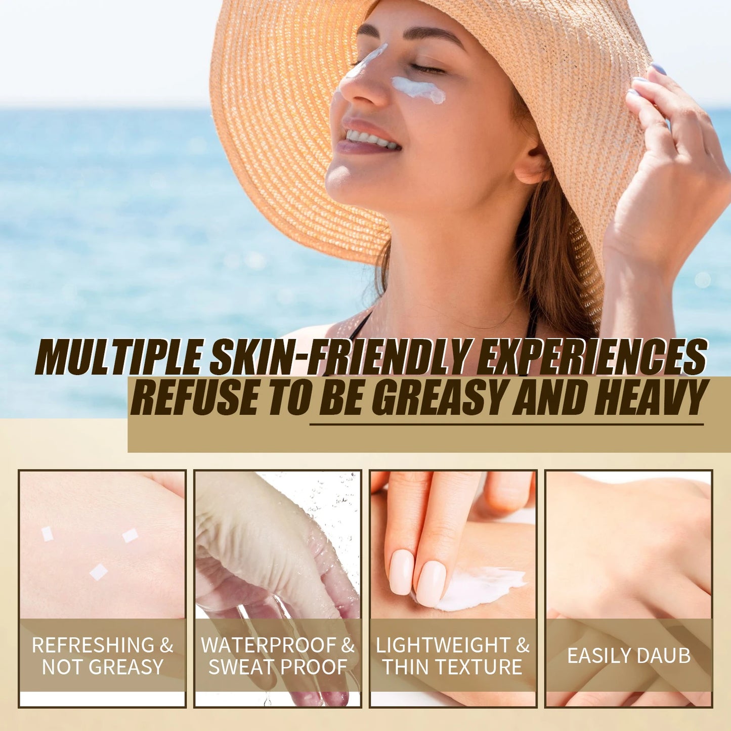 Ouhoe SPF 50 Rice Probiotic Sunscreen Cream Brightening Moisturizer