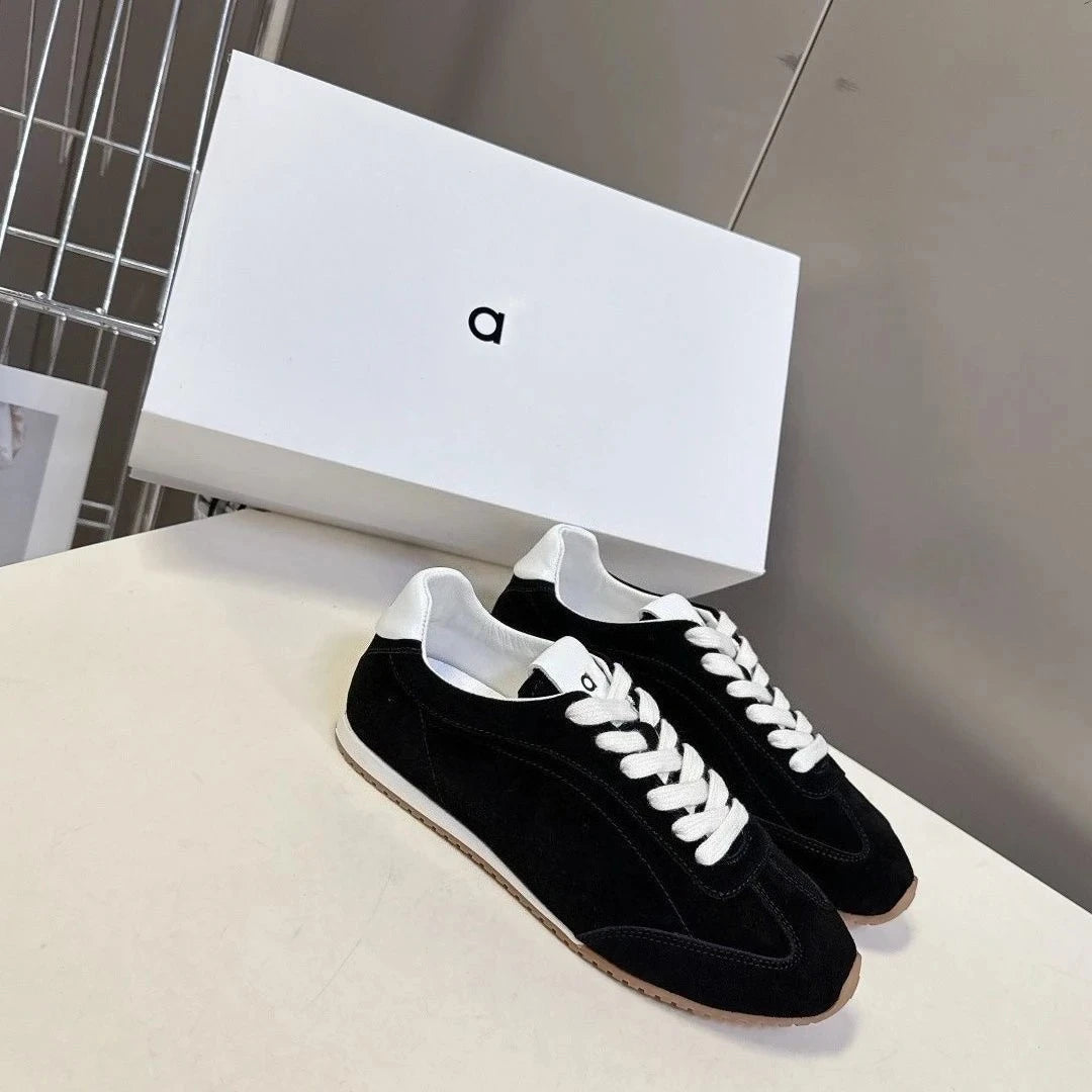 European Style Women's White Sneakers Retro Casual Shoes