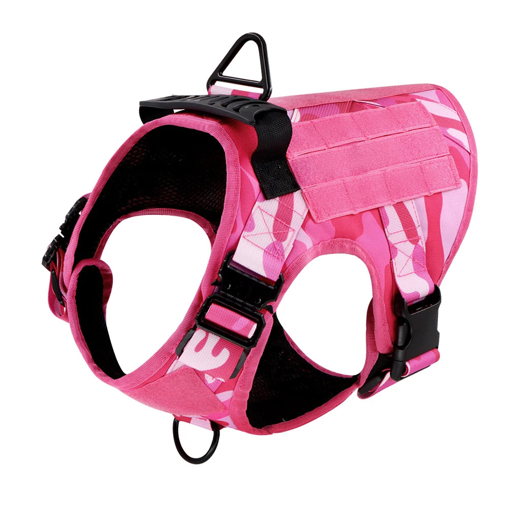 Military Camouflage Dog Harness Adjustable Vest For Large Dogs