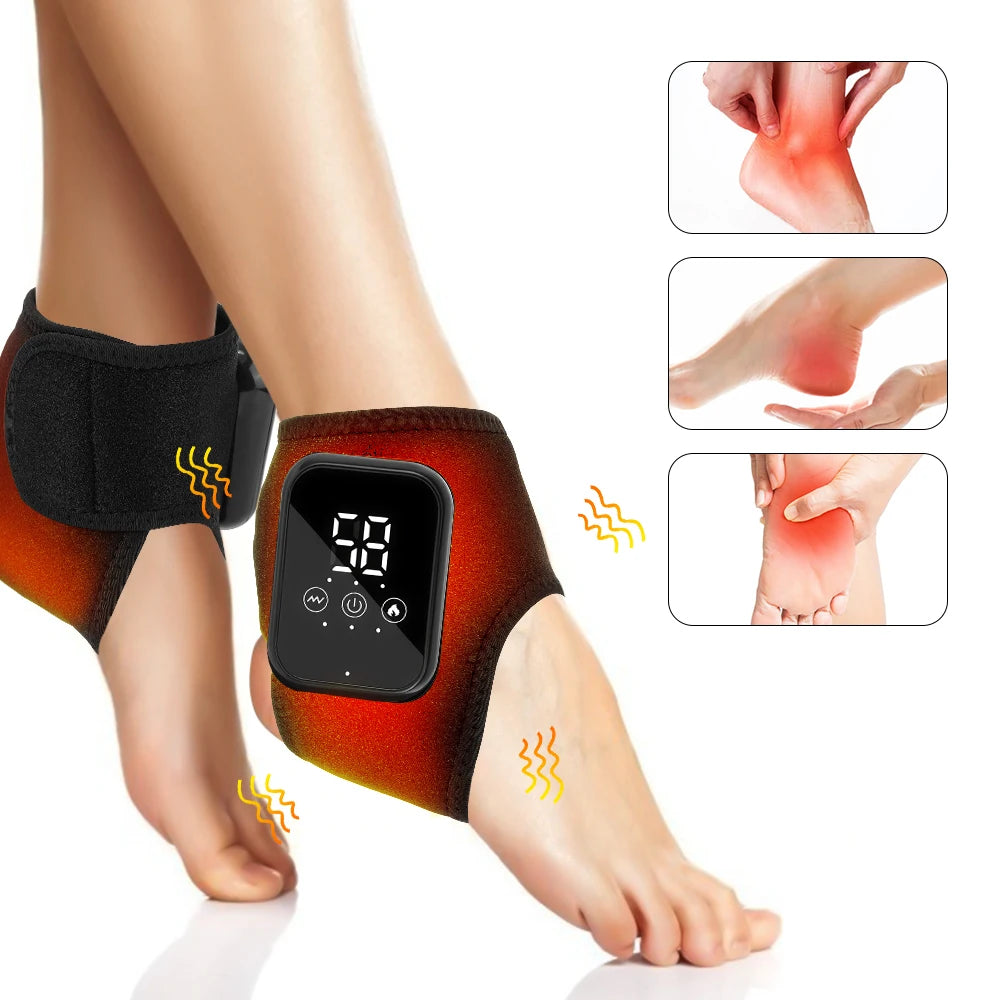 Hailicare Electric Ankle Massager With Vibration And Hot Compress