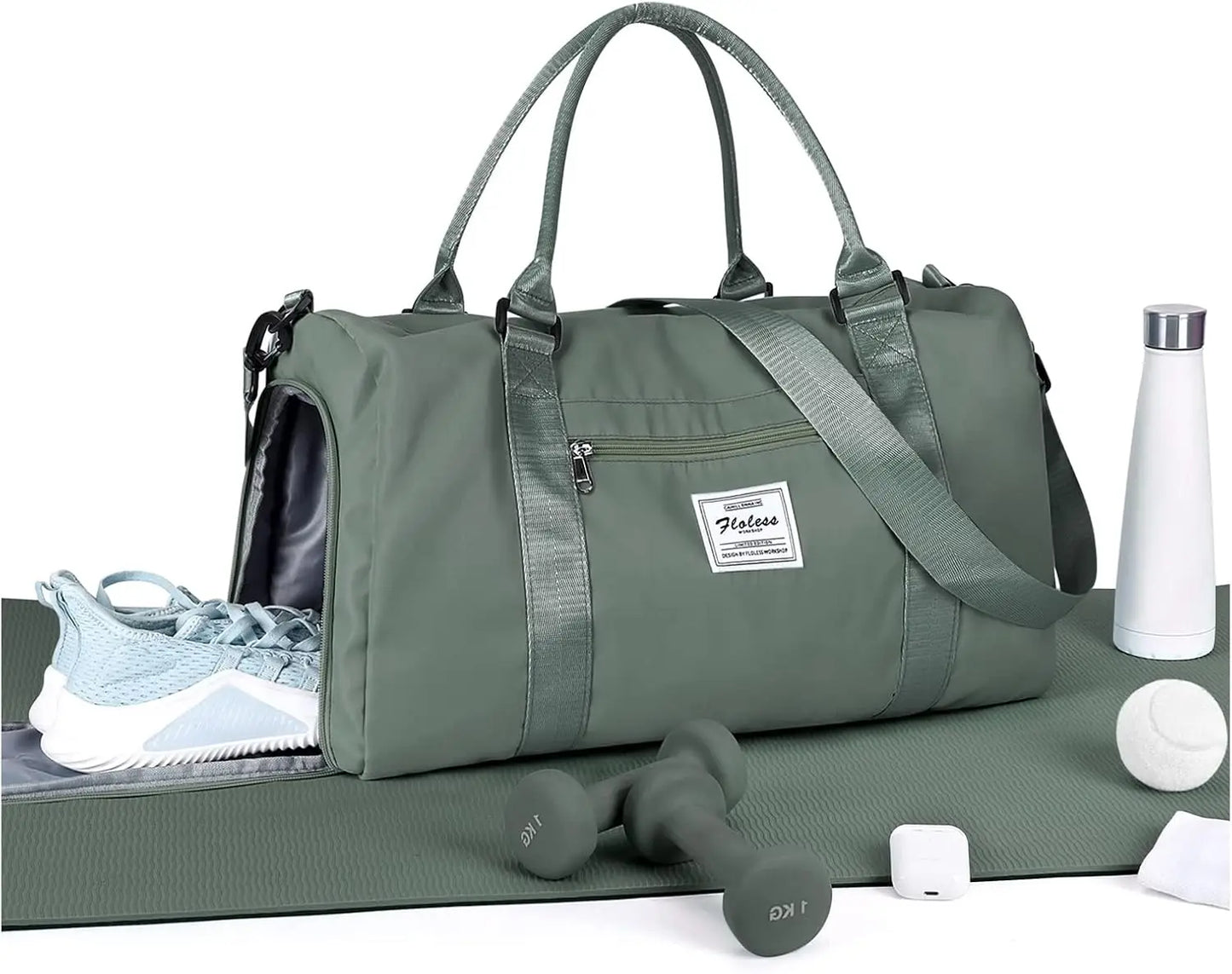 Canvas Women's Gym Bag And Travel Duffel Carry-On For Weekends