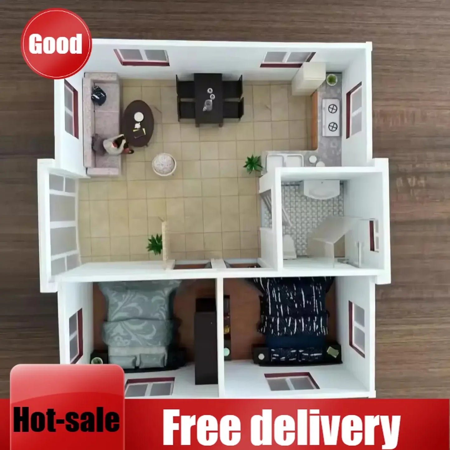 Modular Foldable Container Home With Fully Equipped Kitchen And Bath