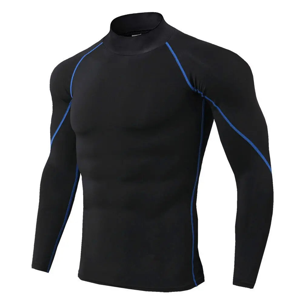 Men Quick Dry T Shirt Long Sleeve Compression Rash Guard