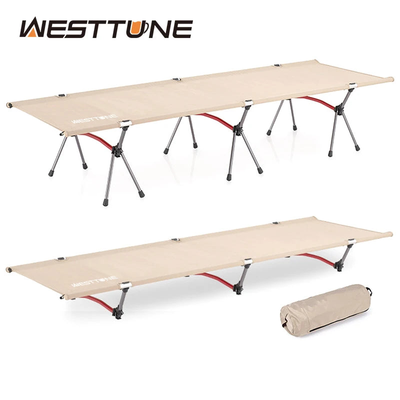 WESTTUNE UltraLight Aluminum Folding Bed for Camping and Travel