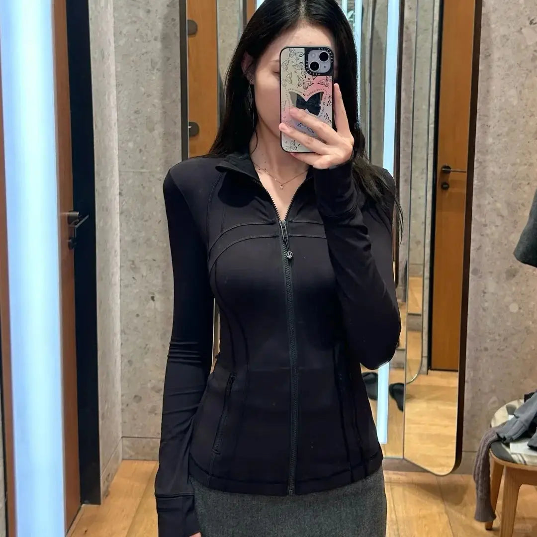 Lulu Flora Stand Collar Jacket Quick Dry Yoga Outerwear