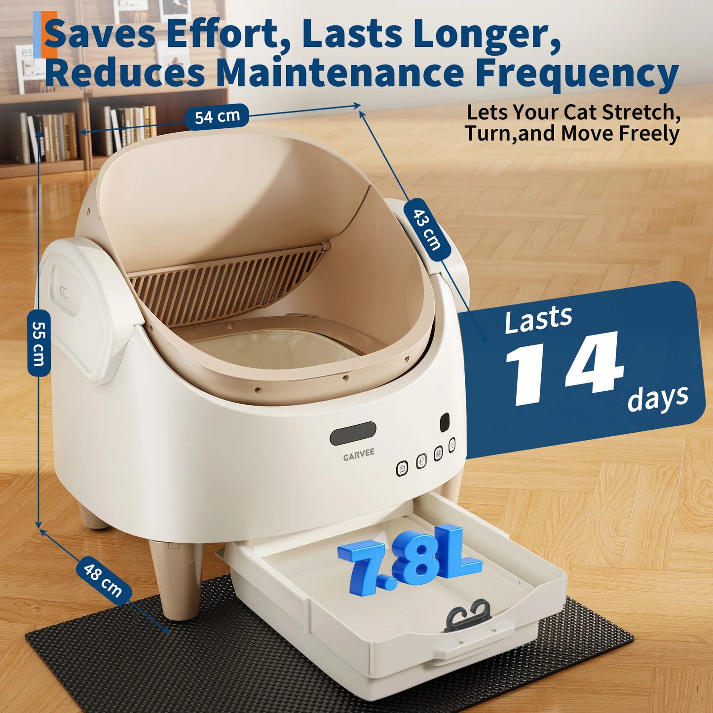 HiMISS Self Cleaning Smart Litter Box APP Controlled Odor Free