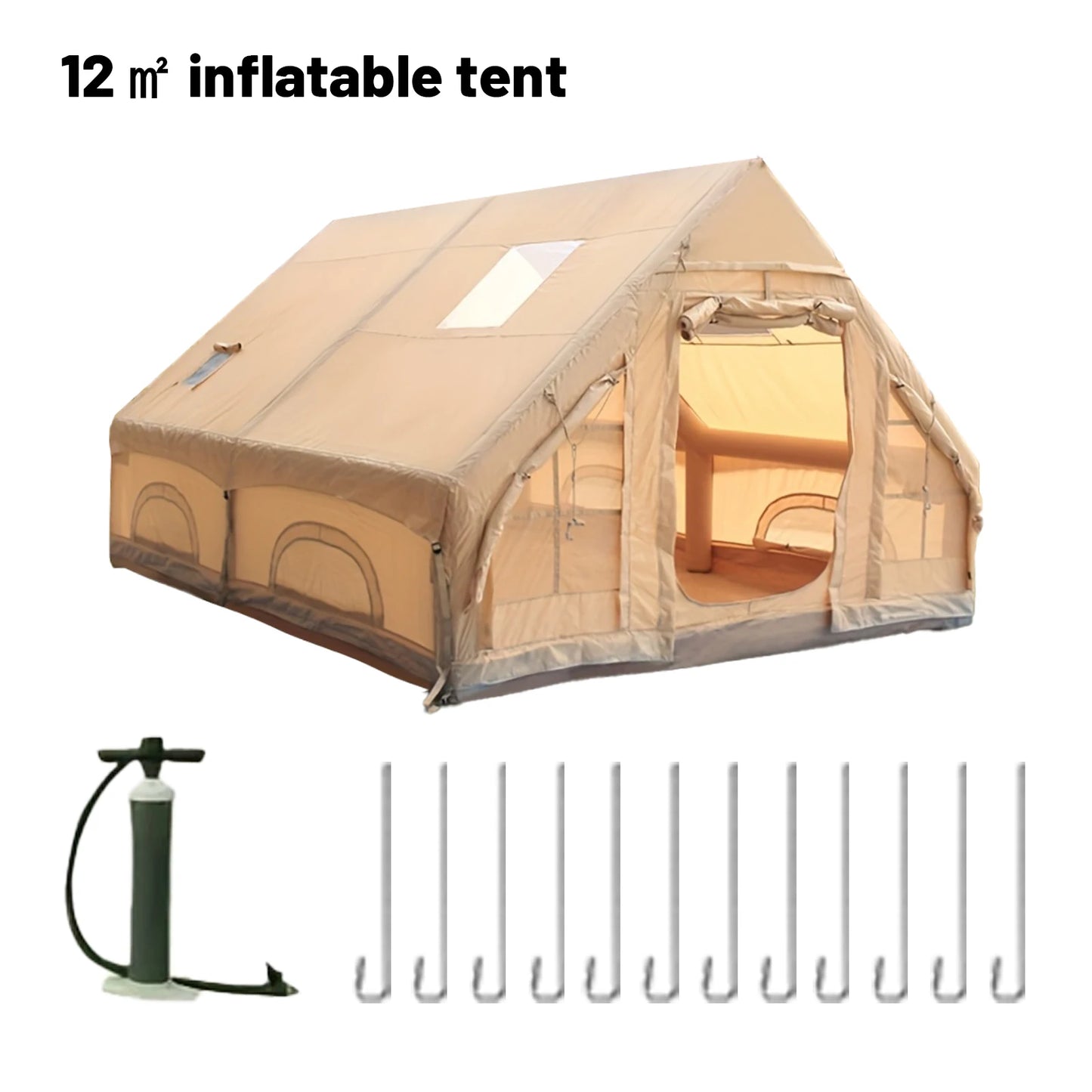 Pakicetus Inflatable Camping Tents With Stove Plug For Outdoors