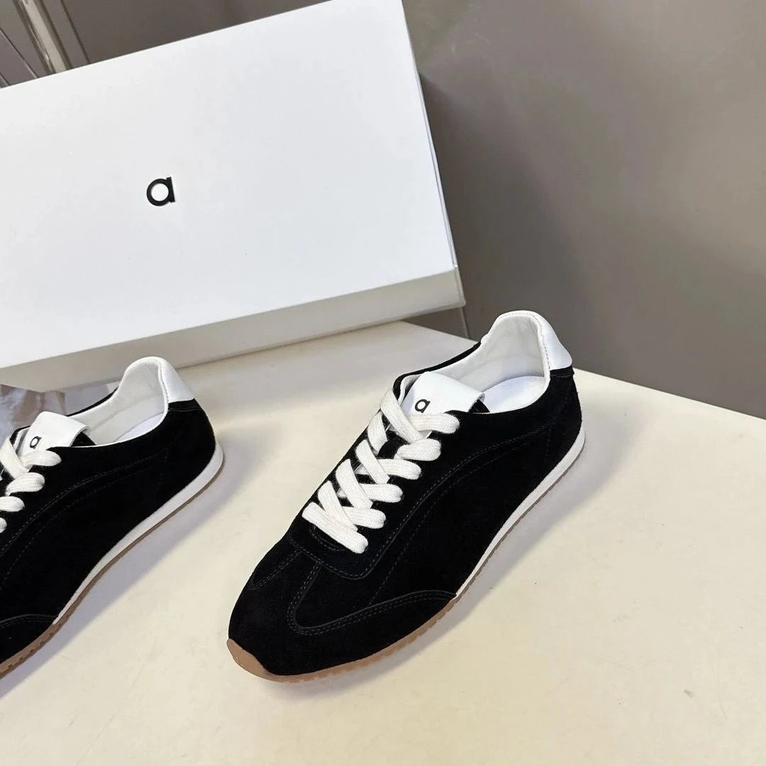 European Style Women's White Sneakers Retro Casual Shoes