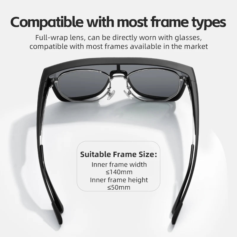 ROCKBROS Polarized Cycling Glasses UV400 Myopia Dual Wear Sunglasses