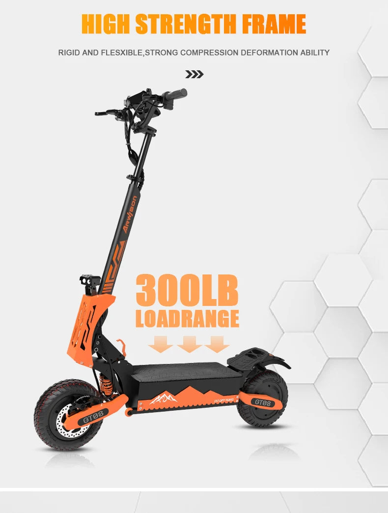 Arwibon GT08 5600W Electric Scooter With 46 MPH Top Speed