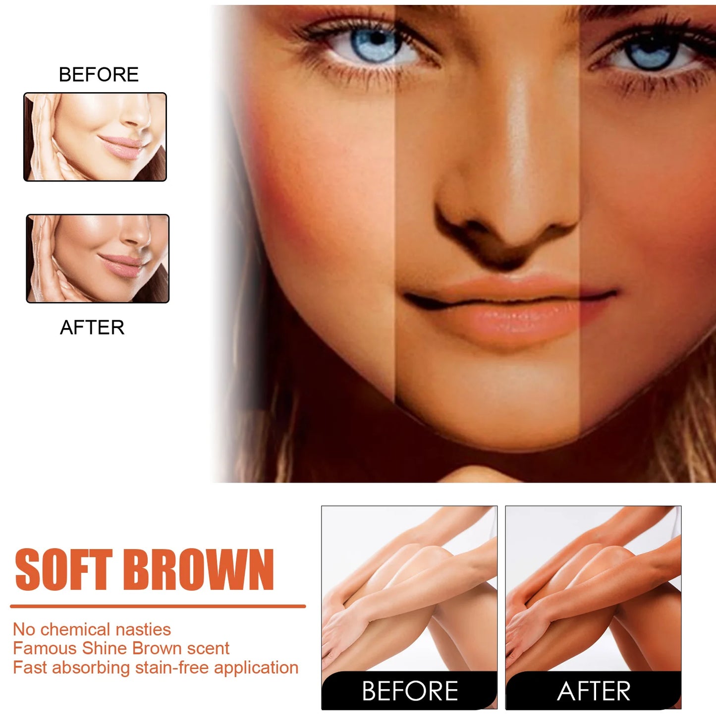 EELHOE Aloe Vera Tanning Cream Self Tanner Bronzer Kit