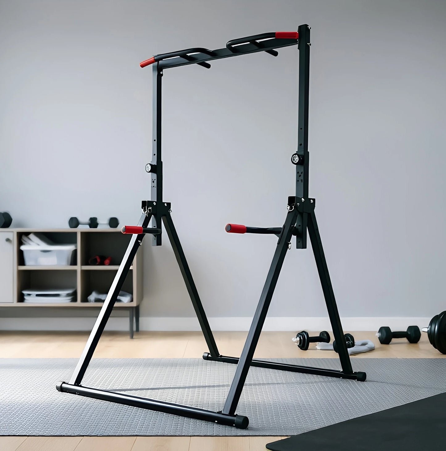 Adjustable Pull Up Bar 200kg Load Capacity Foldable Home Gym