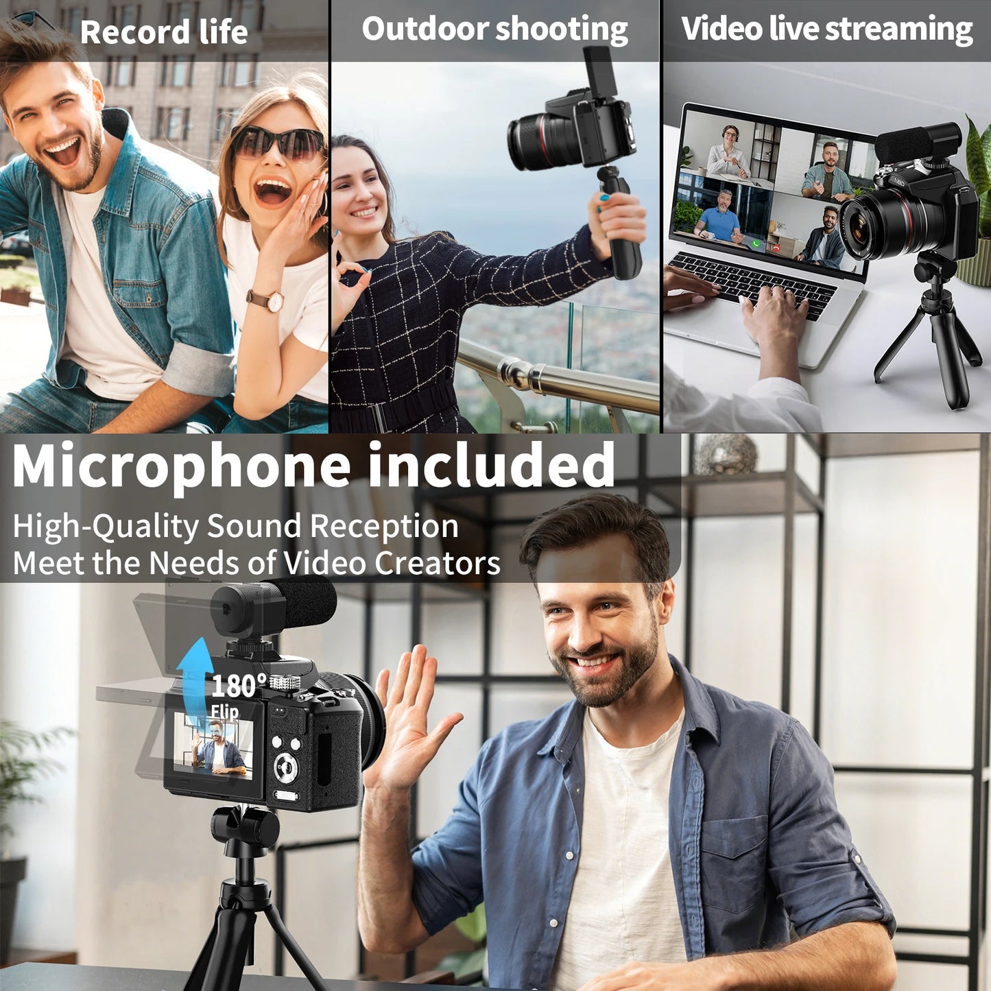 NBD 64MP Digital Camera With 16x Optical Zoom WiFi
