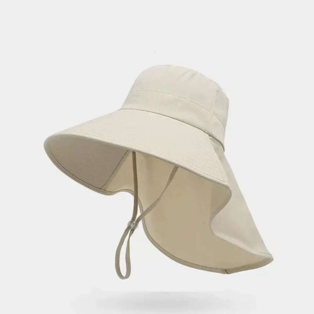 Outdoor UV Neck Flap Fisherman Wide Brim Sun Hat Unisex