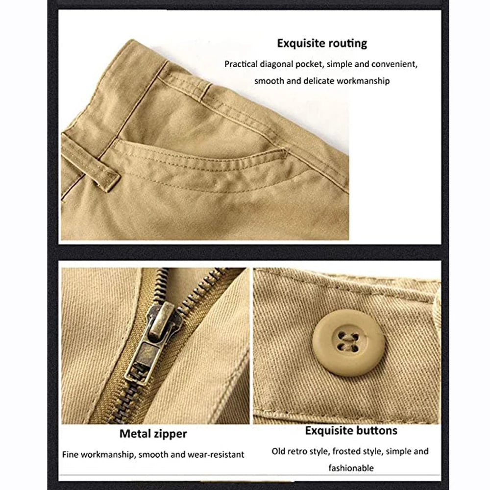 Six Pocket Men's Cargo Pants 100 Percent Cotton Work Trousers