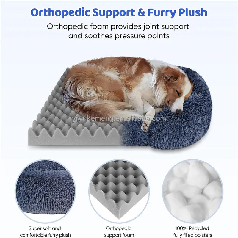 Orthopedic Thickened Dog Bed With Washable Plush Cover