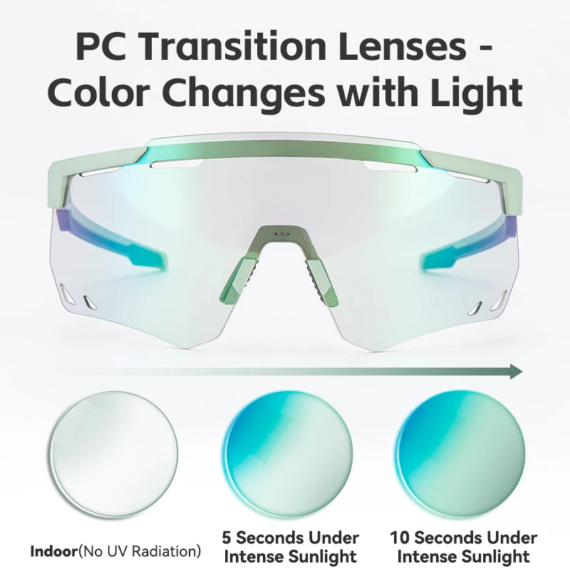 ROCKBROS Photochromic Cycling Glasses UV400 MTB Road