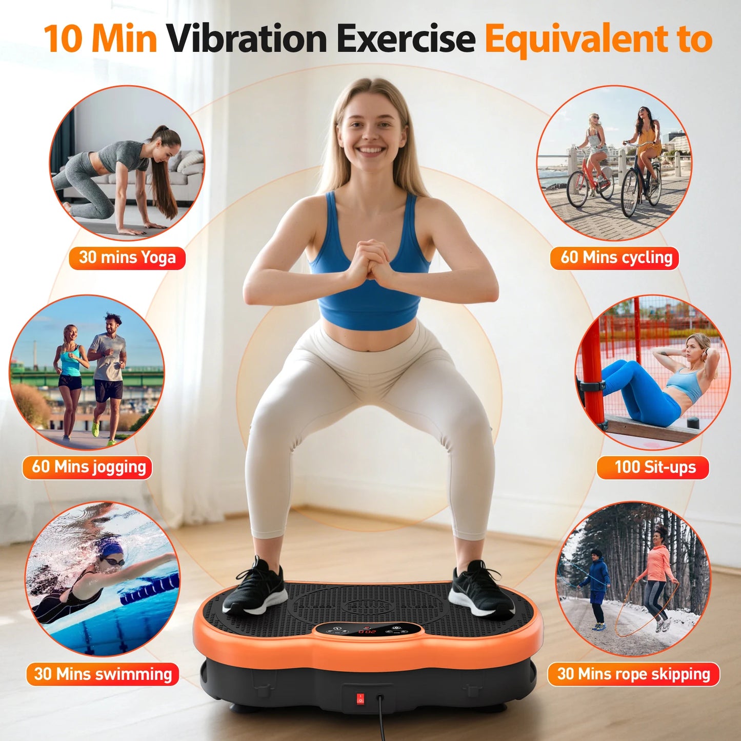 Vibration Plate Exercise Machine With Bluetooth And Remote Control
