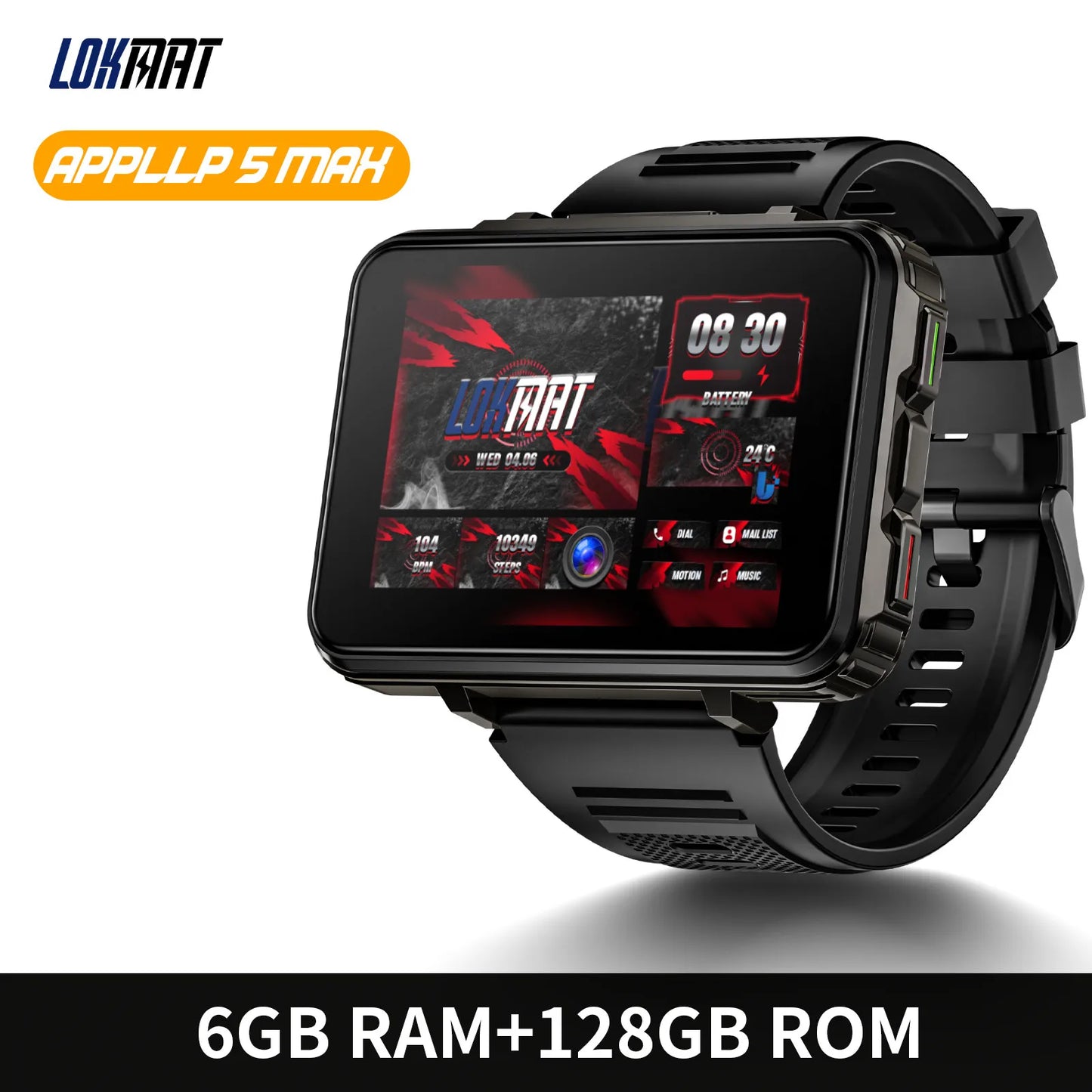 LOKMAT APPLLP 5 MAX Android Watch Phone 4G WiFi Dual Camera