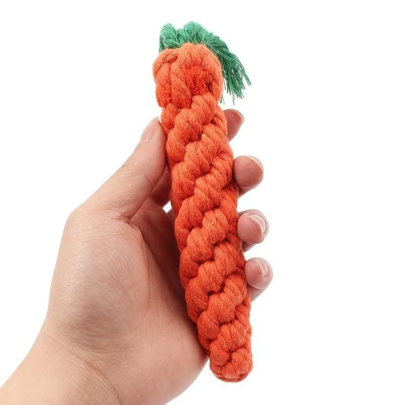 Pet Knot Carrot Rope Toy For Dogs And Cats Chewable