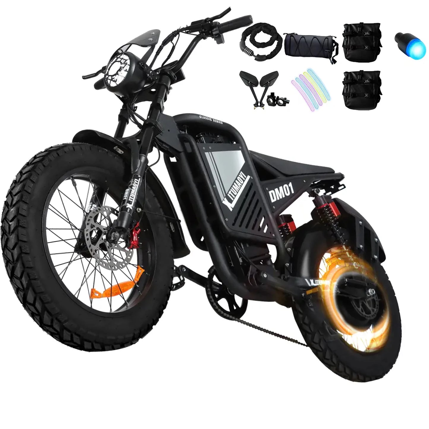 Baolujie DM01 Electric Motorcycle 2000W Ebike 60V Battery