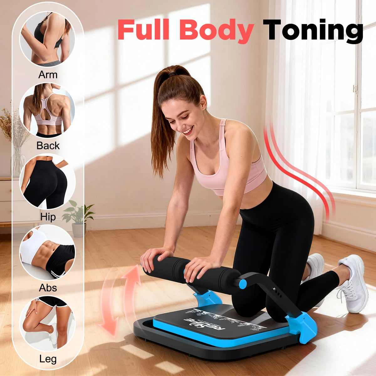 Relife Adjustable Sit Up Machine for Home Gym and Fitness