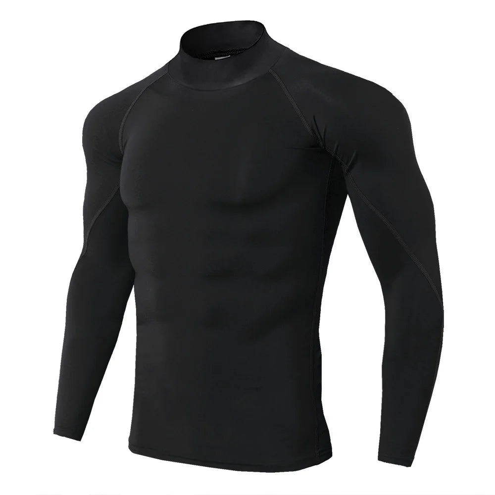 Men Quick Dry T Shirt Long Sleeve Compression Rash Guard