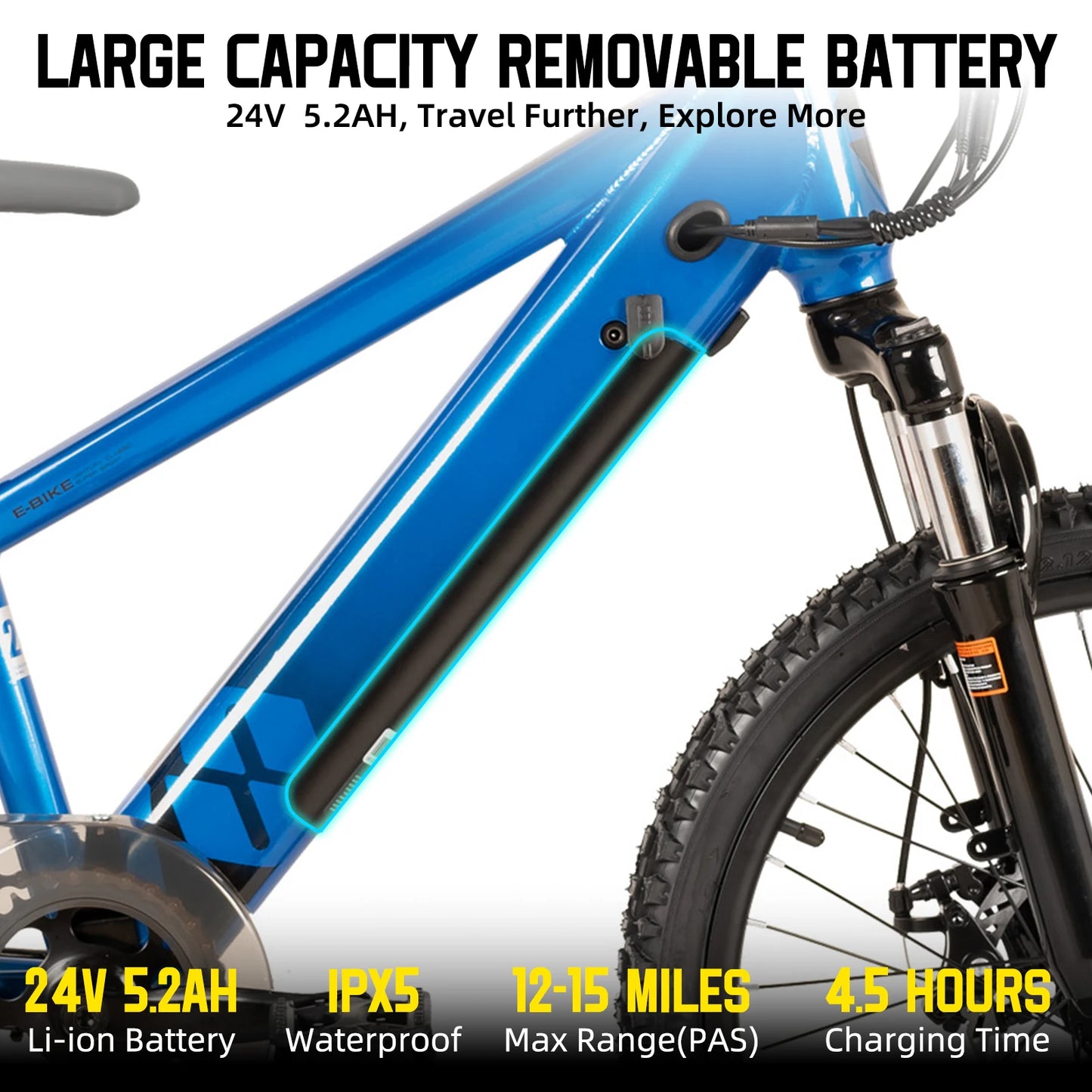 Joystar Electric Bike For Kids 250W Mountain Bicycle