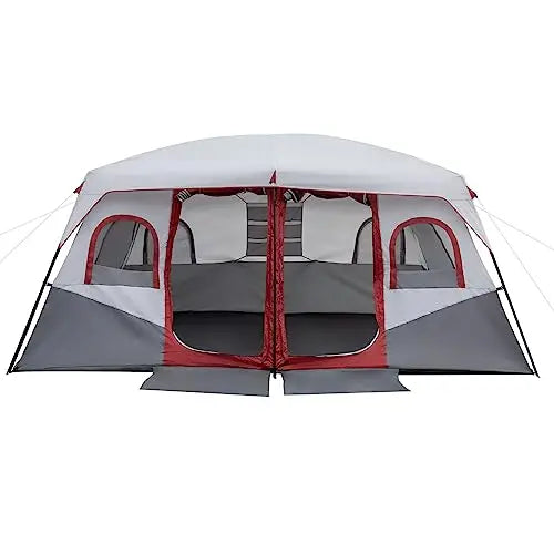 Cabin Tent With Two Doors Waterproof Windproof Family Camping Tent