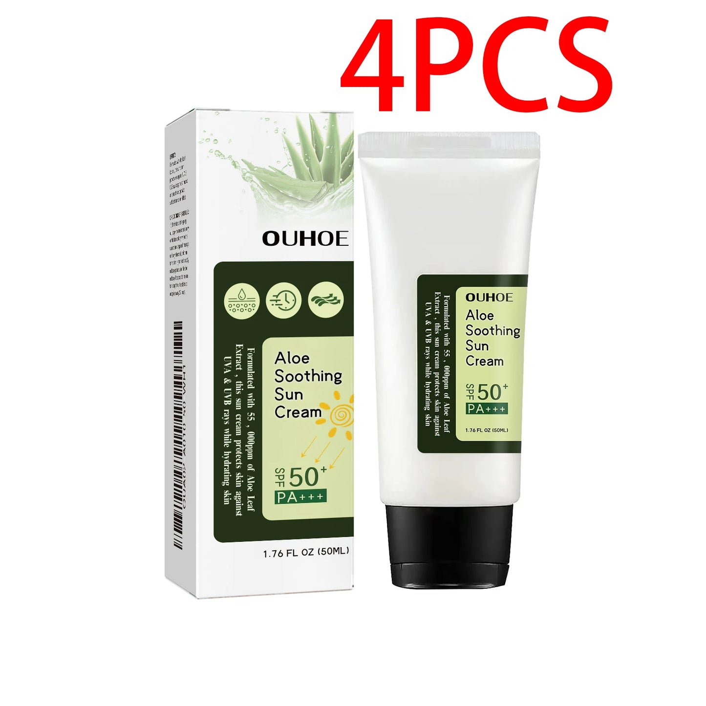 Ouhoe Aloe Vera Sunscreen SPF 50 Hydrating Protective Cream